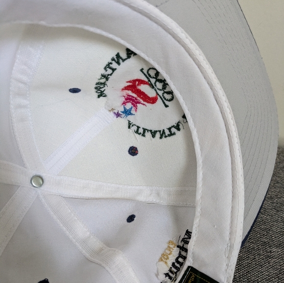 Starter 1996 Atlanta Olympics White Navy Blue Vintage Snapback Hat Cap - Picture 11 of 15